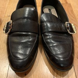 Black Zara loafers - hardly worn!